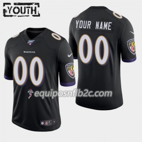 Camiseta Niño NFL Baltimore Ravens Personalizar Nike Negro 100th
